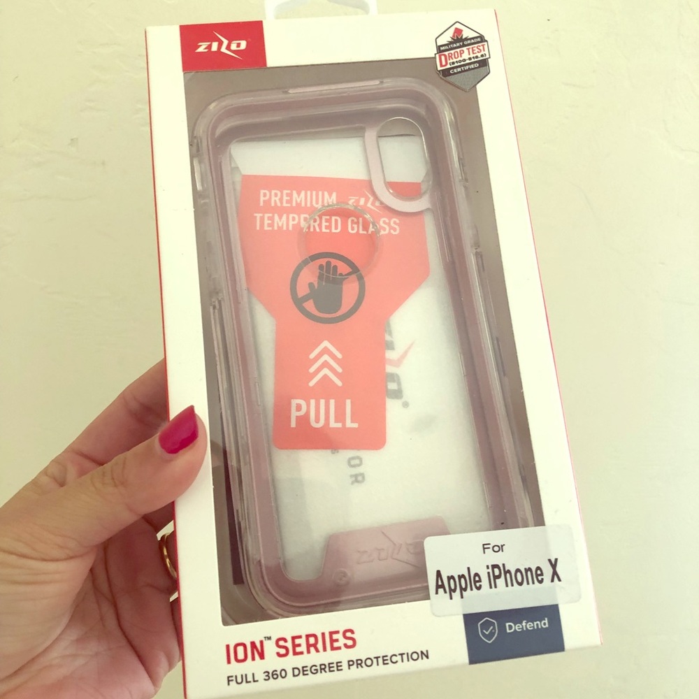 Clear & Pink Case for iPhone X